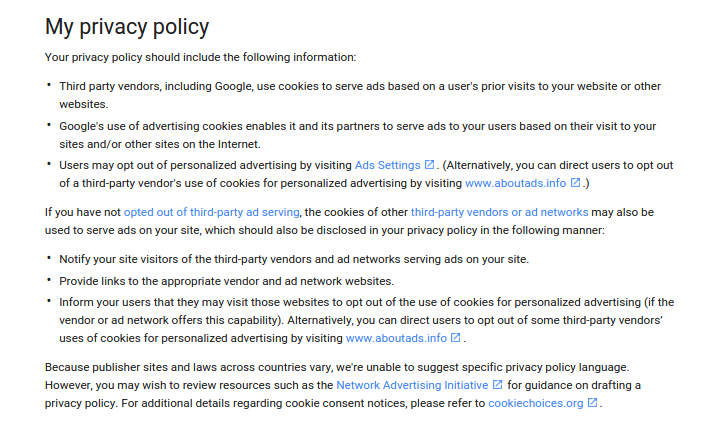 Google Privacy Policy