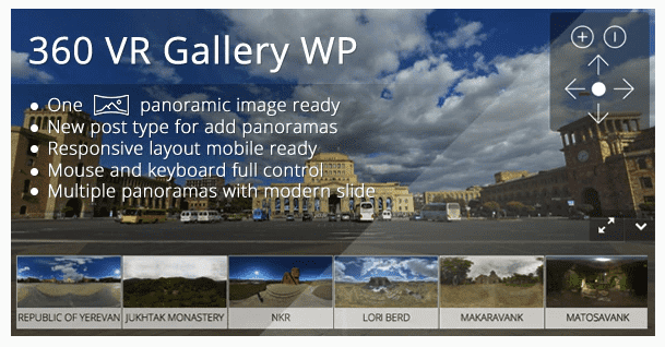 WordPress Virtual Tour Plugins: 360 VR Gallery WP