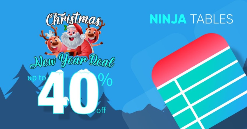 Ninja Tables Xmas-New Year Banner