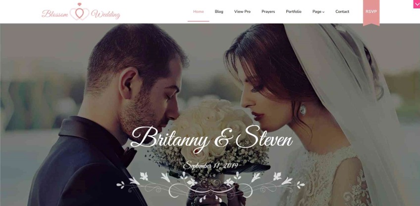 Blossom Wedding - WordPress theme