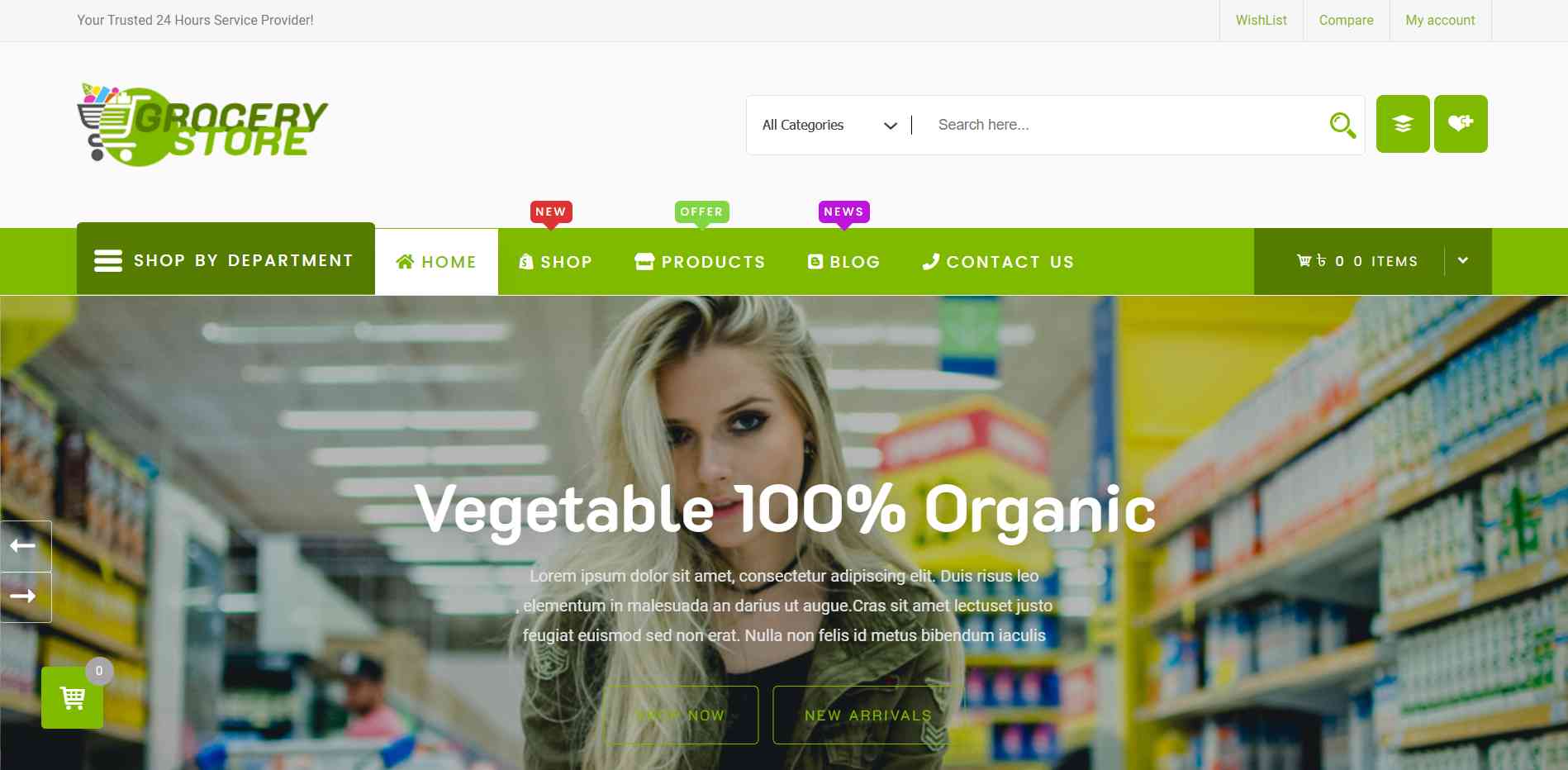 Grocery Store WordPress theme