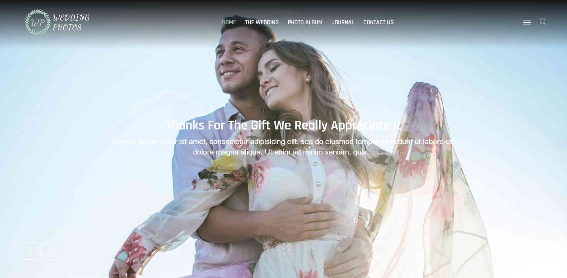 Wedding Photos - WordPress theme