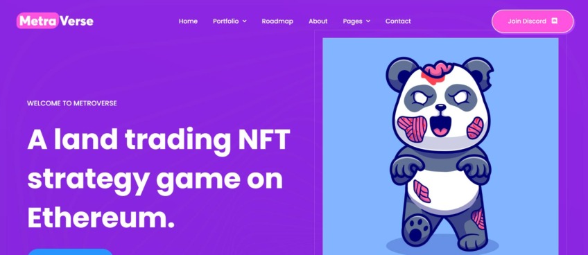 Metraverse – NFT Portfolio Elementor Template Kit