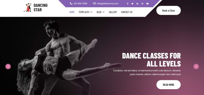 DancingStar - WordPress Dance Studio Theme