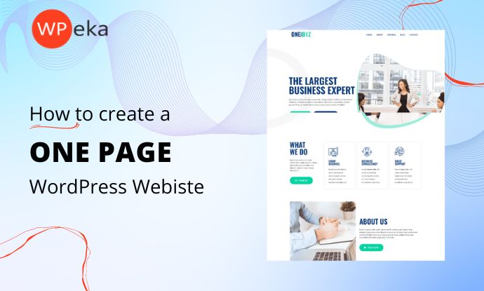 How to Create a One Page WordPress Website