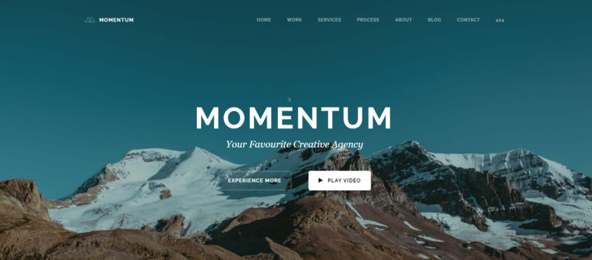 Momentum One Page WordPress Theme