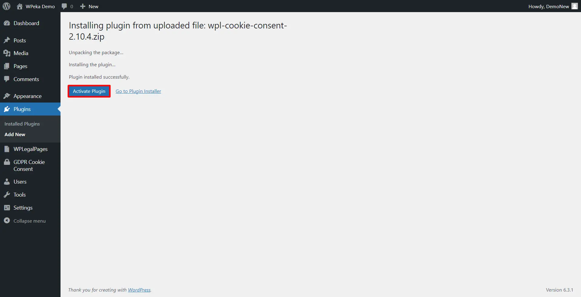 Activating the pro plugin