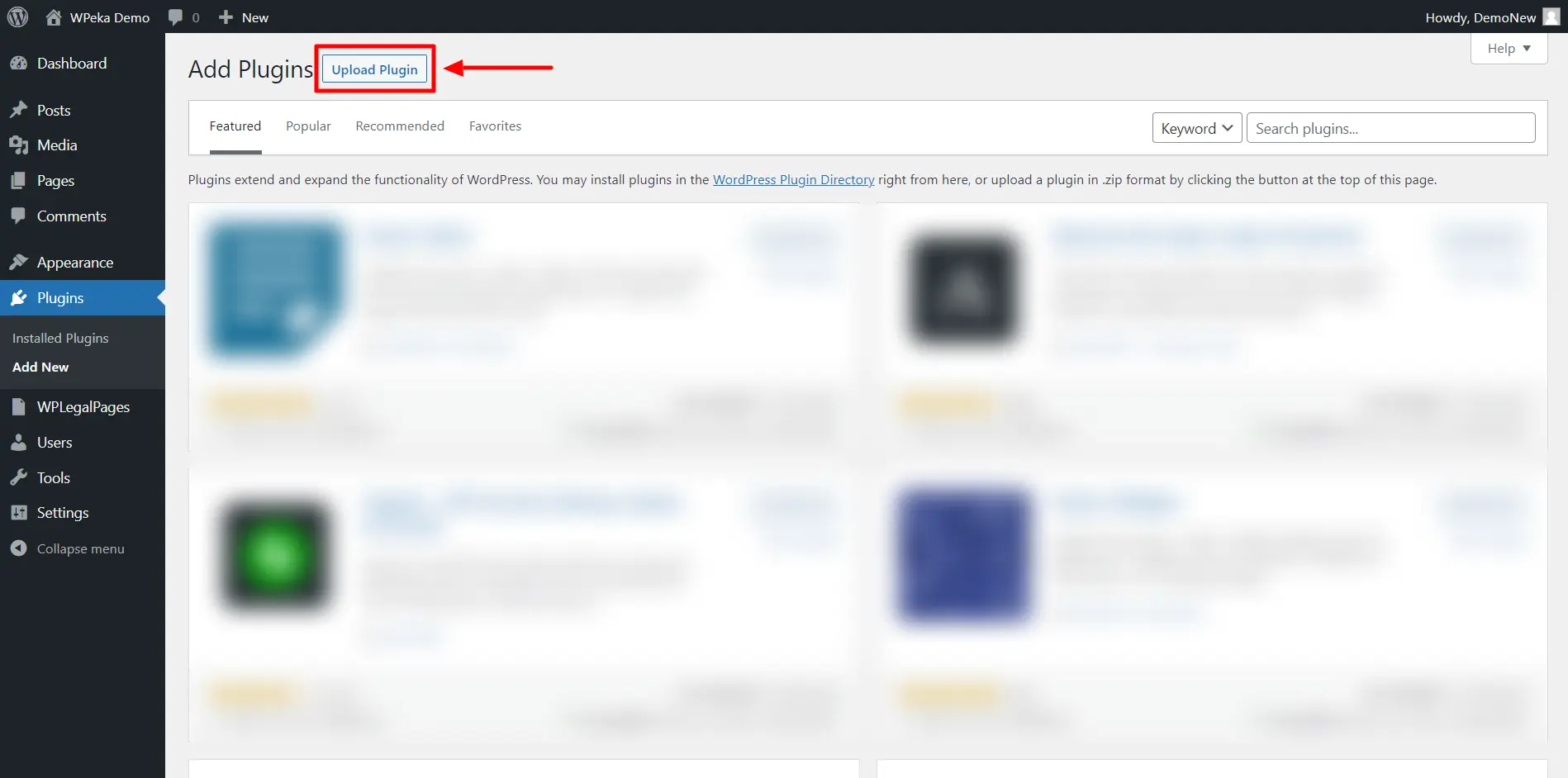 uploading the zip file of pro version