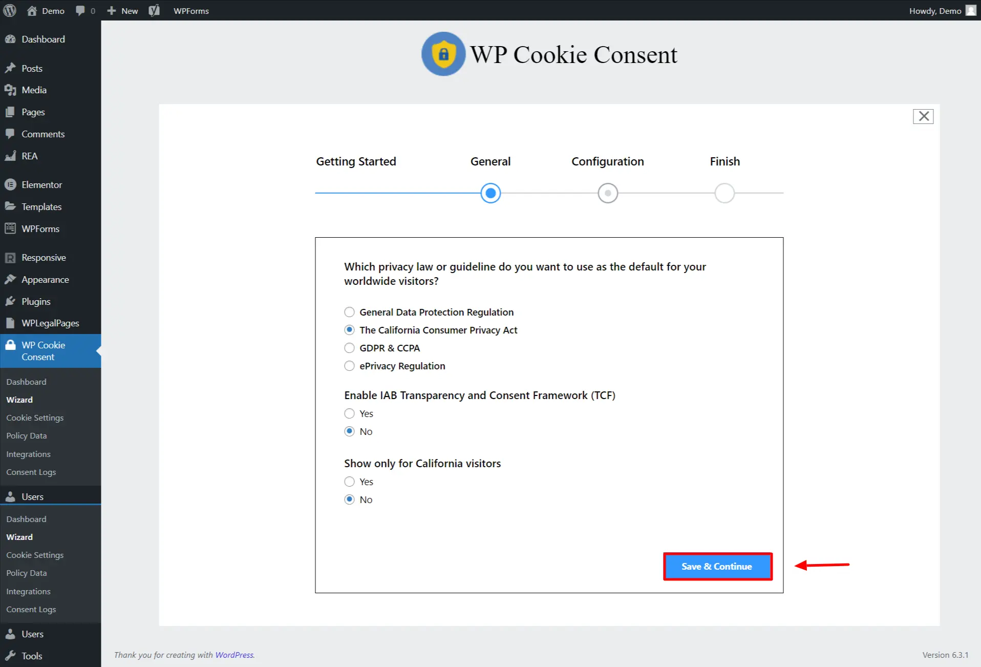 Initial Setting of the plugin