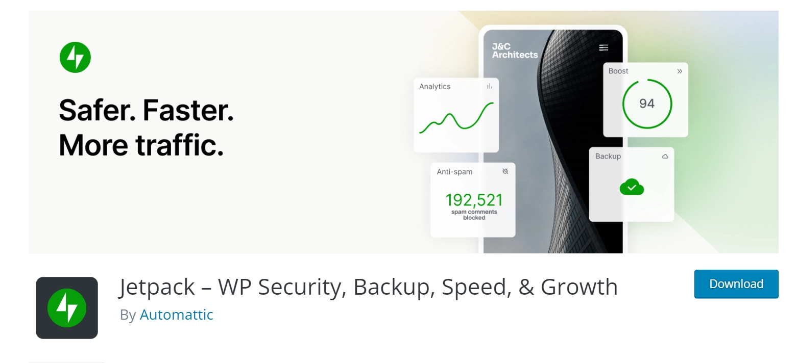 Jetpack – WP Security, Backup, Speed, & Growth – WordPress plugin