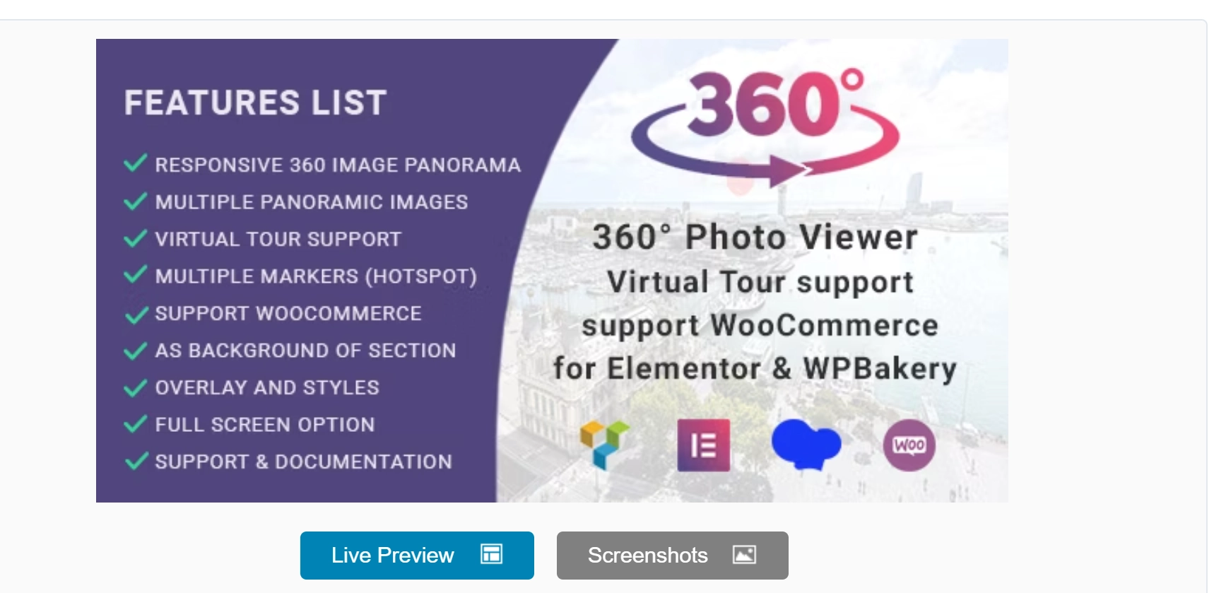 WordPress Virtual Tour Plugins- 360° Photo Viewers For Elementor 