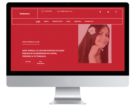 How to use Endurance theme to create classic one-page websites
