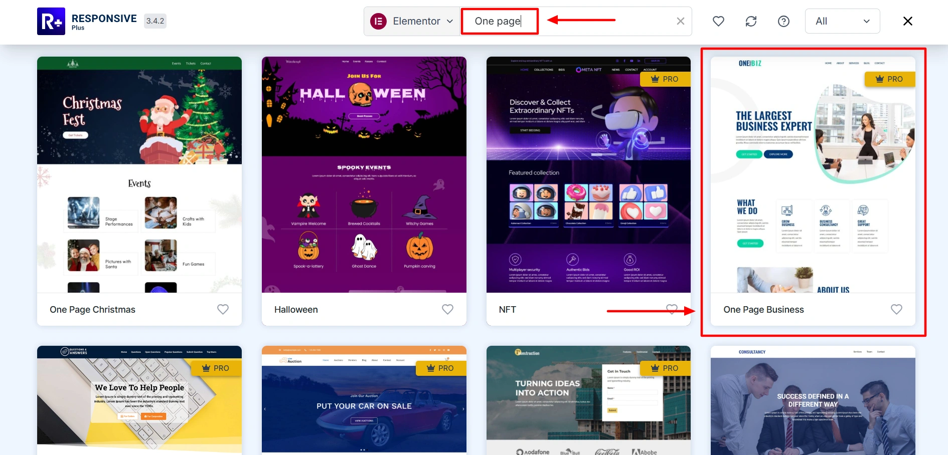 Search One Page