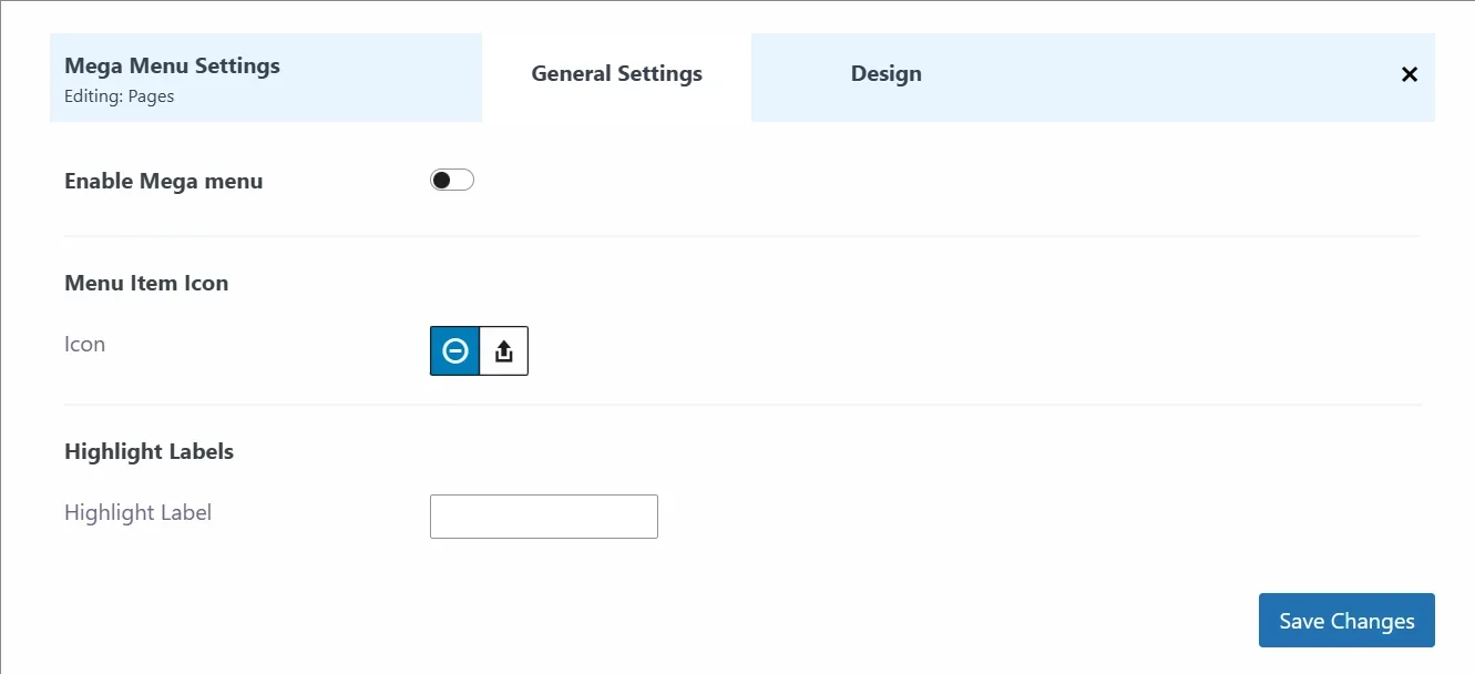 General settings