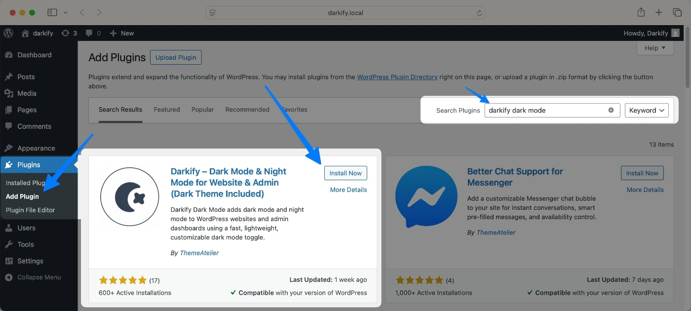 Add Dark Mode in WordPress (Darkify Review Guide)